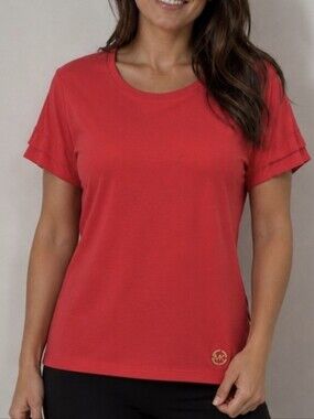 New MICHEAL KORRS  Womens Short Sleeve Rufflle